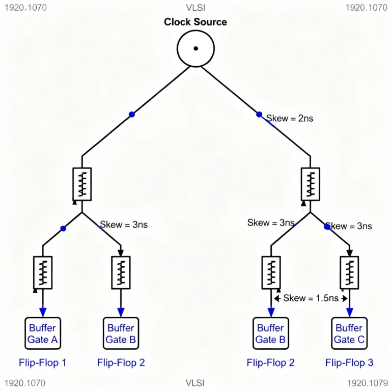skew in vlsi design with clock difference